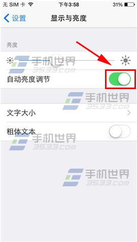 iPhone6自动亮度调节开启方法3