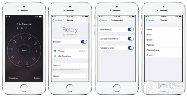 iOS7.0~iOS8.4越狱插件：让锁屏密码变复古拨轮2