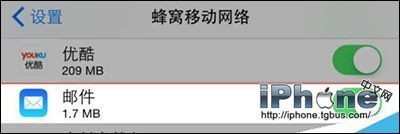 iPhone6如何只用wifi接收邮件？5