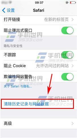 苹果iPhone6S清除浏览器缓存方法4