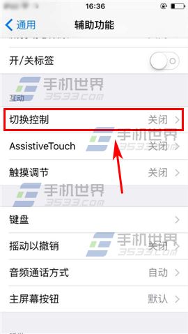 苹果iPhone6S切换控制设置方法4