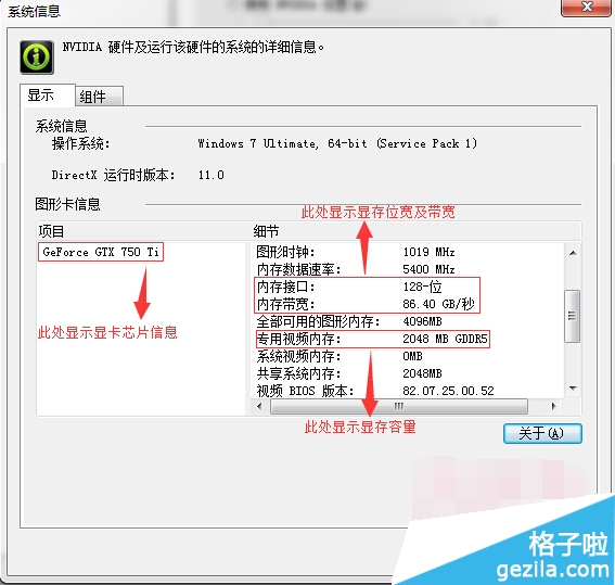 Nvidia显卡怎样查看显存大小及硬件相关信息3