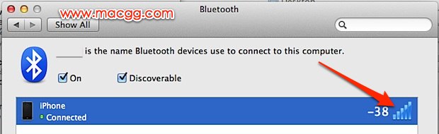 如何在 Mac OS X 里检查蓝牙信号强度？2