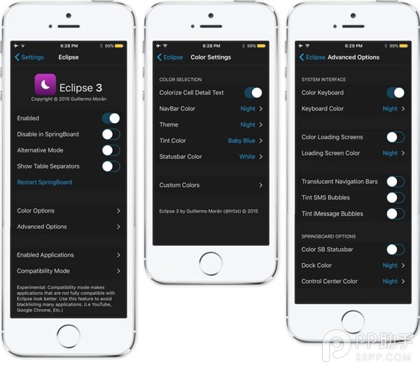 iOS9越狱插件Eclipse3 夜间模式不再刺眼2