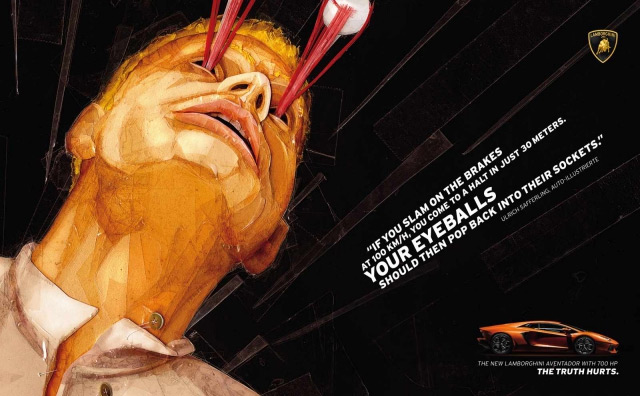 海报精选:兰博基尼的广告创意超级酷！4