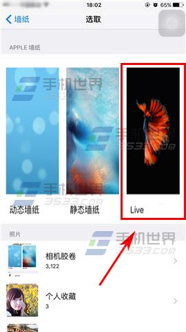 苹果iPhone6S如何设置Live动态壁纸?4