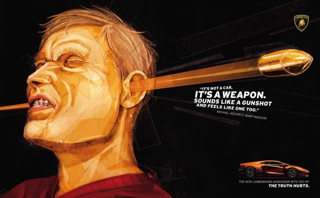 海报精选:兰博基尼的广告创意超级酷！1
