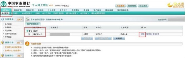 支付宝农业银行查询交易明细流程1