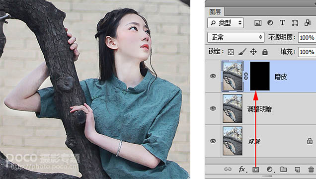 Photoshop打造古色古香的园林人像图片6