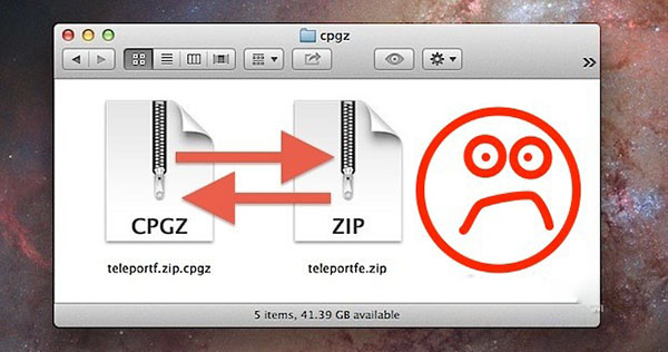 Mac上zip文件解压出cpgz怎么办?1
