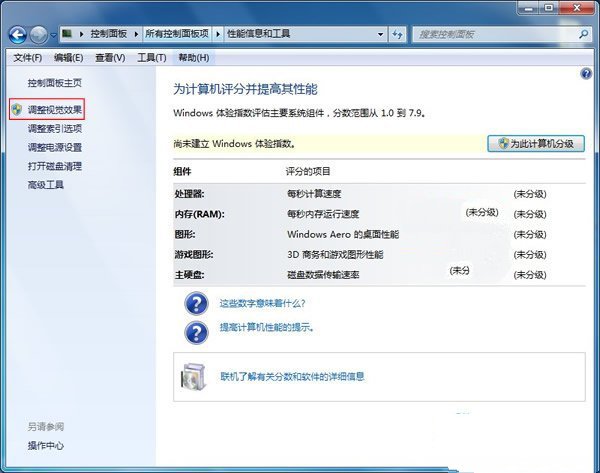 Windows7系统如何关闭视觉效果提高系统效率3