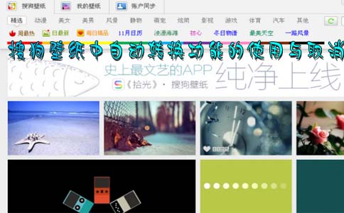 搜狗壁纸中自动转换功能的使用与取消1