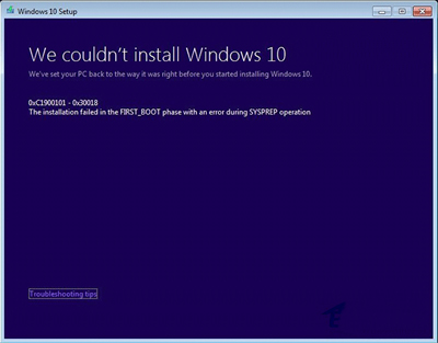 Win10系统升级失败C1900101-30018错误的解决方法1