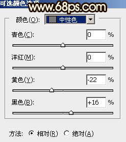 Photoshop给草原人物图片加上大气的黄褐色霞光5