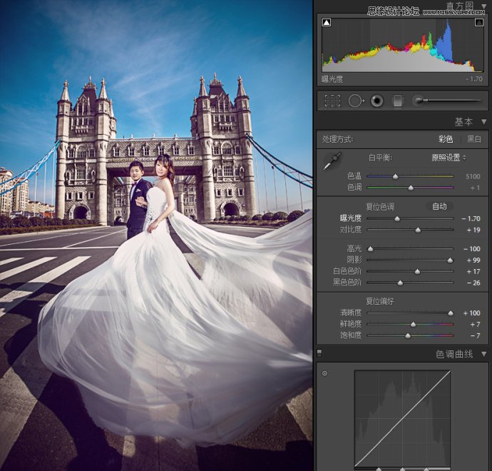 Lightroom调出高动态HDR效果的婚纱照片7