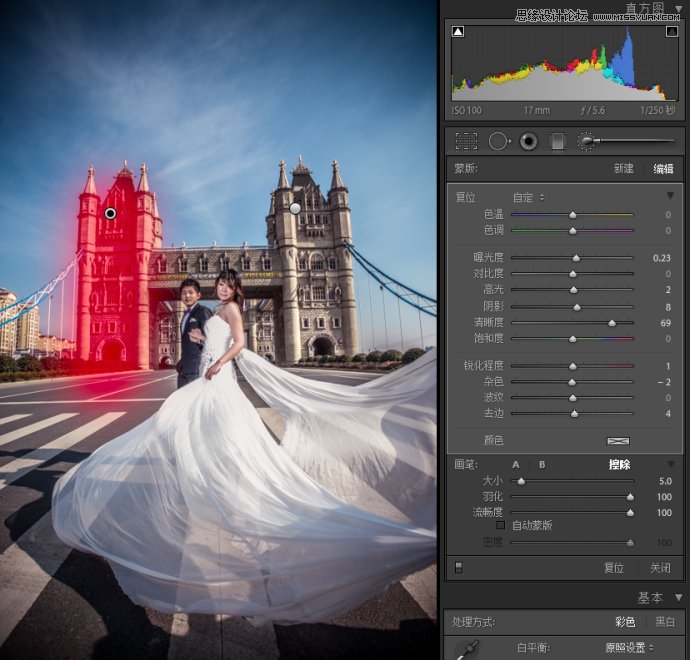 Lightroom调出高动态HDR效果的婚纱照片6