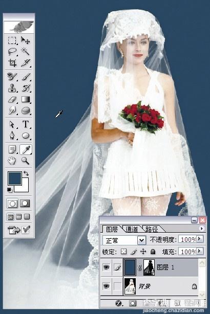 利用PS通道抠出穿婚纱的模特18