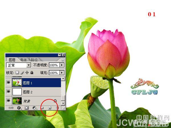 Photoshop把荷花照片转为逼真的工笔画效果3