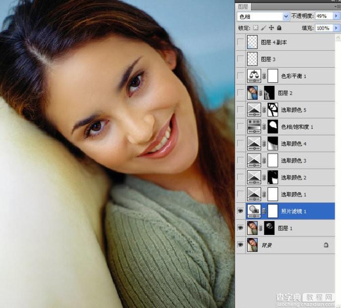 Photoshop为肖像摄影照片磨皮调色4