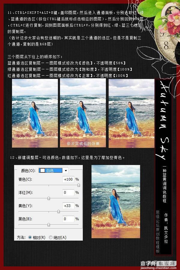 Photoshop打造冷艳的海滩人物图片8