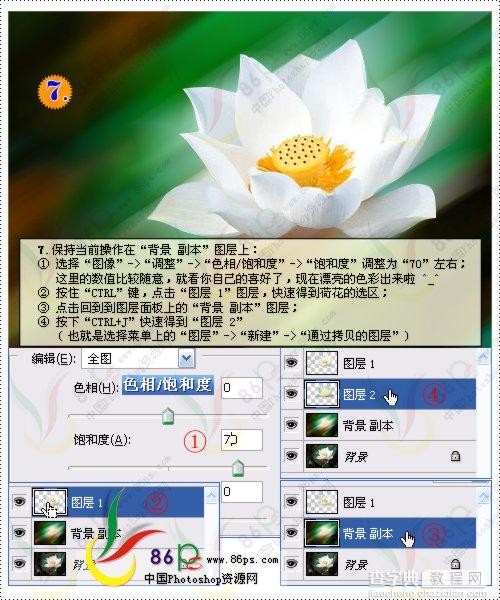 用Photoshop打造梦幻荷花10