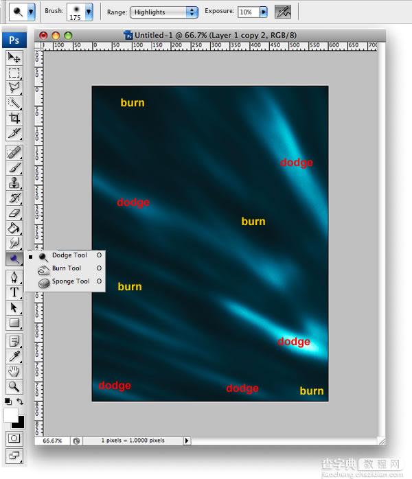 Photoshop打造超酷的蓝色光影海报9