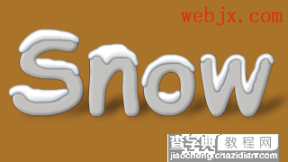 Photoshop图层样式制作堆雪立体字7