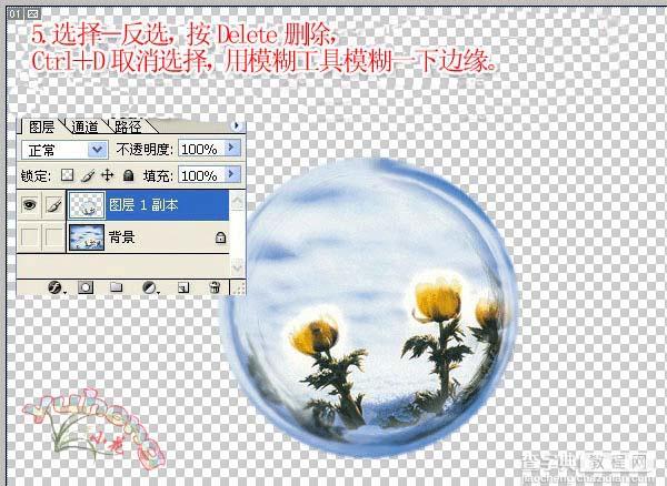 Photoshop制作透明的肥皂泡泡6