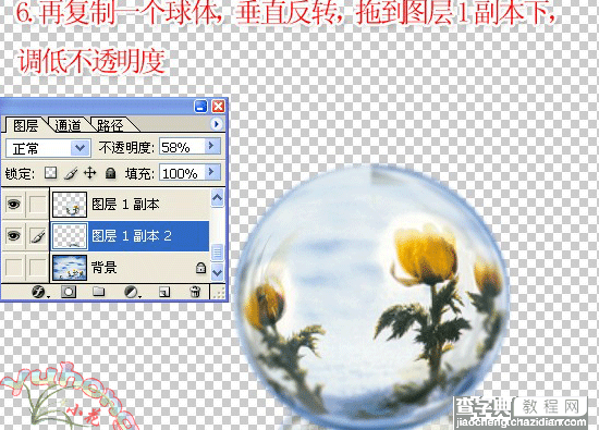 Photoshop制作梦幻花朵泡泡7