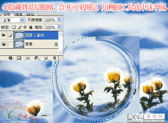 Photoshop制作梦幻花朵泡泡5