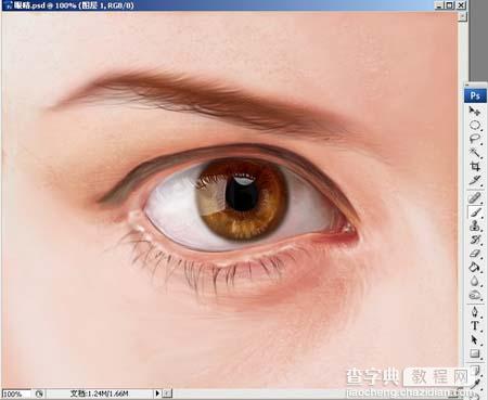 Photoshop精细鼠绘人物眼睛9