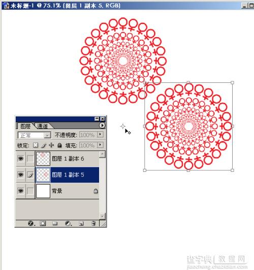 Photoshop路径描边制作四方连续图案9