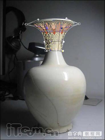 Photoshop为陶瓷花瓶添加精美的图案6