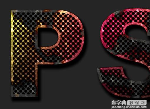 photoshop中制作锈蚀文字效果17