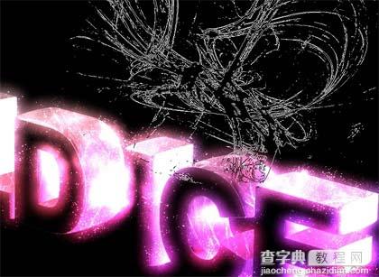 Photoshop制作梦幻绚丽3D字效果18