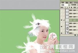 Photoshop给美女加上彩妆及头饰10