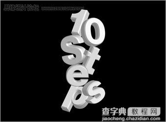 AI与PS结合制作超酷的花纹3D字效果7