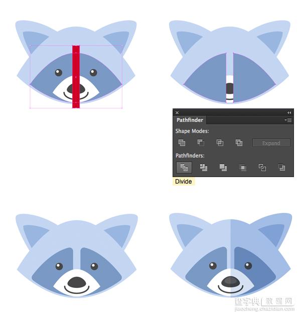 如何在Illustrator制作扁平化动物卡通头像23