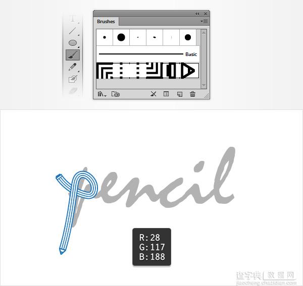 AI制作铅笔图案笔刷18