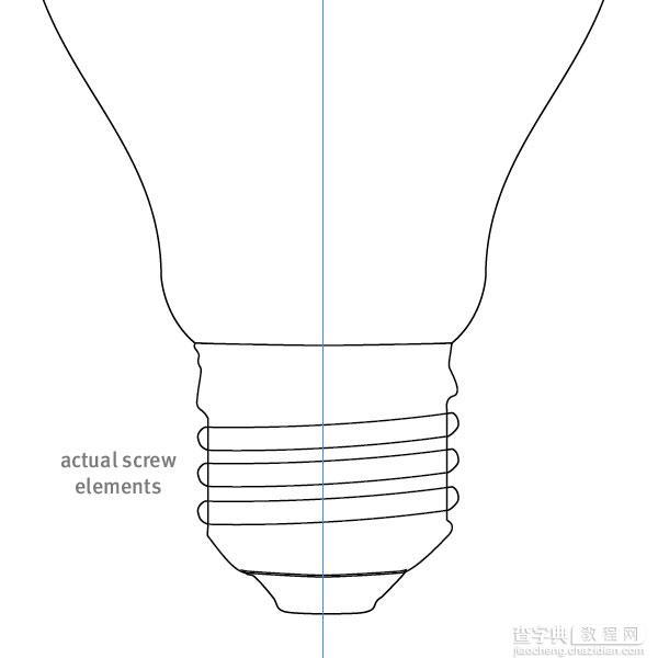 Illustrator鼠绘:有钨丝的矢量白炽灯泡6