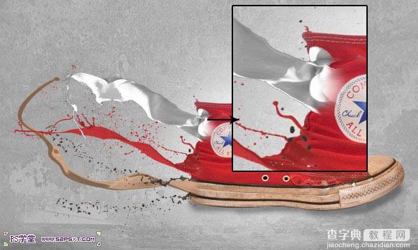 Photoshop打造动感流体运动鞋海报22