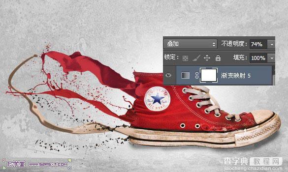 Photoshop打造动感流体运动鞋海报27