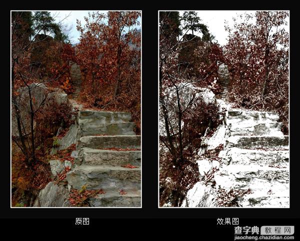 Photoshop简单方法做雪景1