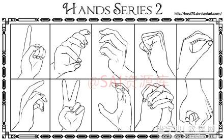 SAI 动漫多角度的手部动态6