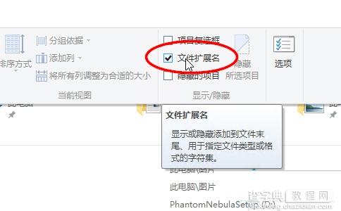 Win10系统下如何显示文件后缀名的方法3