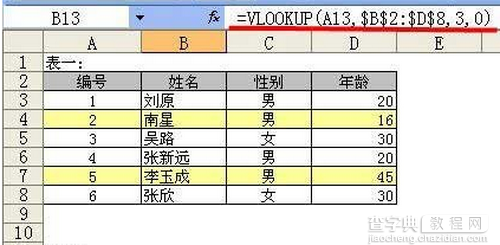 VLOOKUP函数的基本语法和使用1