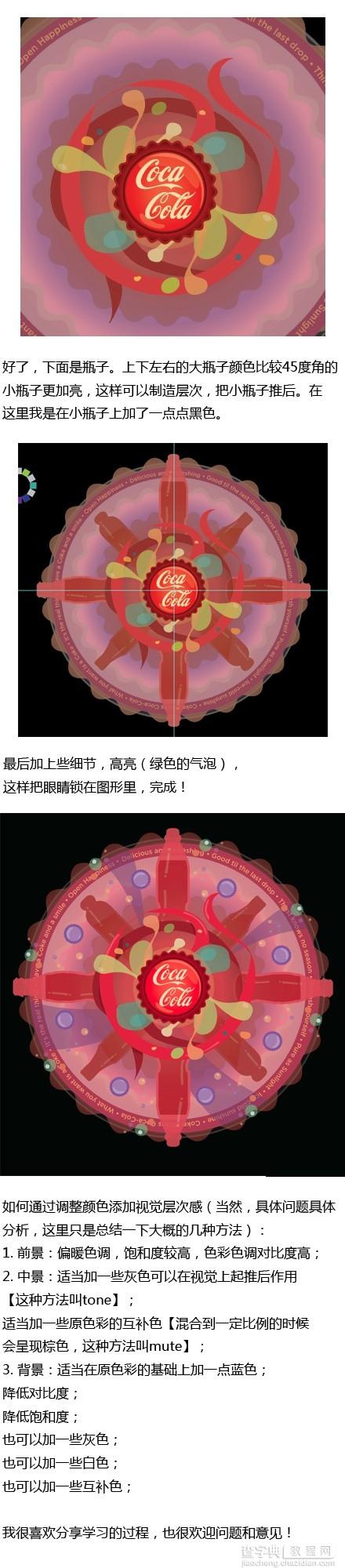 巧用Illustrator绘制设计曼陀罗可乐效果和调色过程9