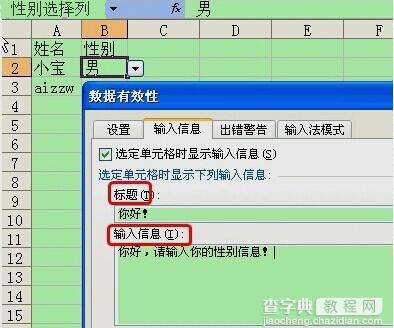 如何为Excel工作表设置表格定义10