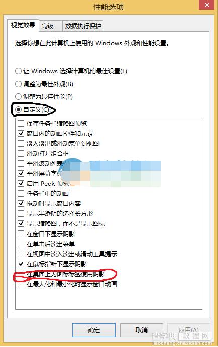 Win8系统桌面图标字体阴影不在了怎么办？5