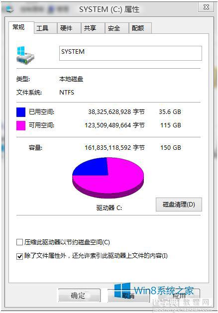 Win8.1系统C盘可用空间越来越小怎么办1